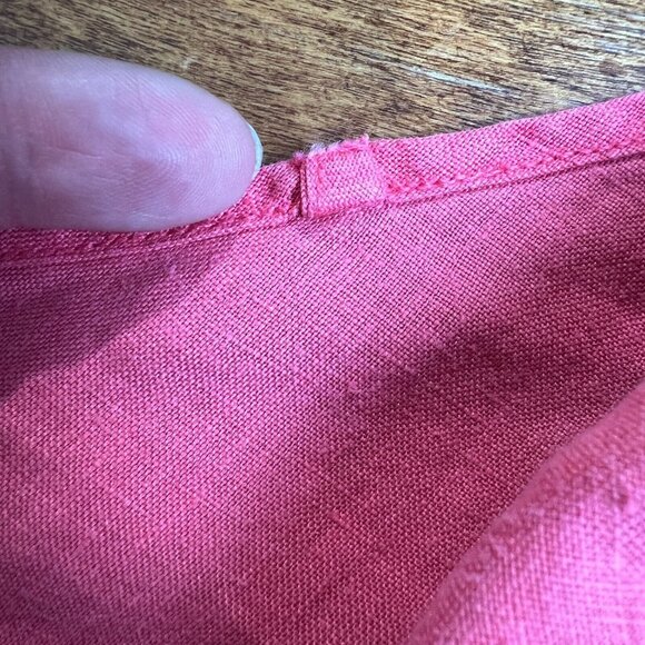 Bryn Walker Halter Dress Women Medium Pink Ruffle Knee Length Lagenlook MODIFIED - Picture 10 of 10